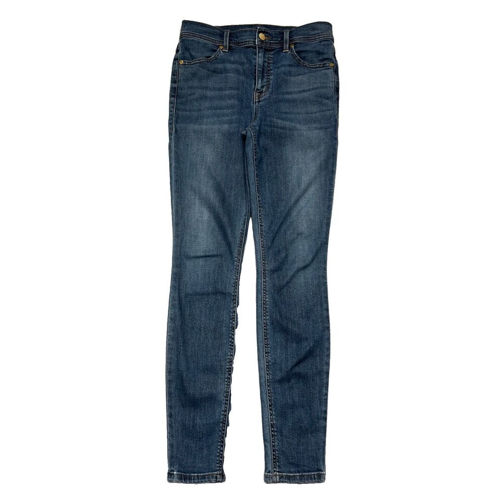 Level 99 High Rise Skinny Jeans 28 (28x29.5) Blue Distressed Stretch Womens